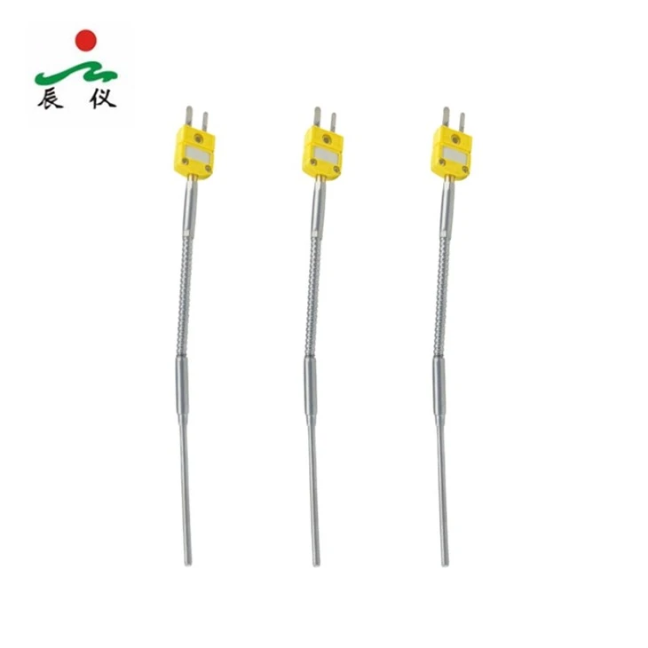Haichen Armored 3MM Adjustable K J T Plug Type Thermocouple Sensor